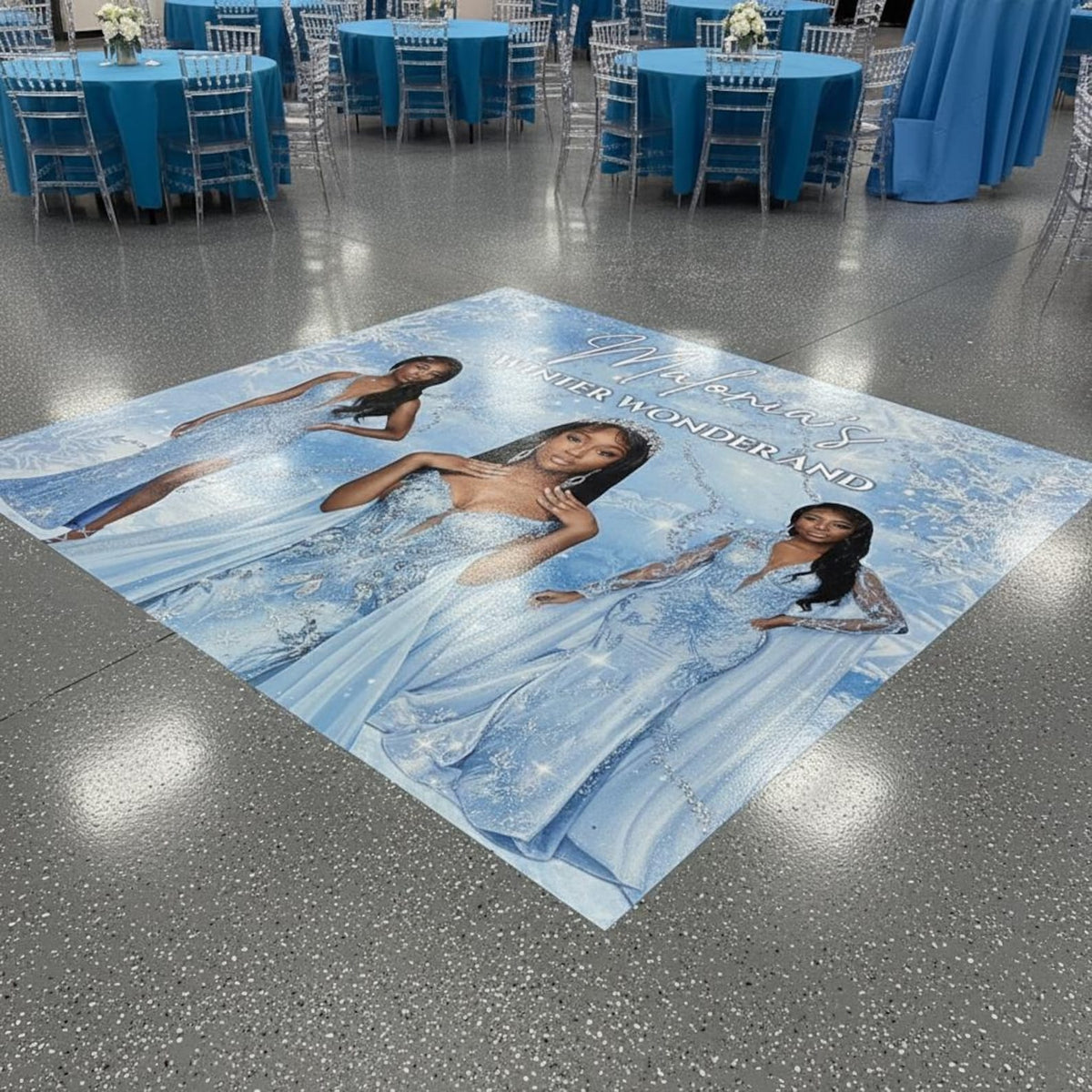 Custom winter wonderland floor decal — gallery image 6