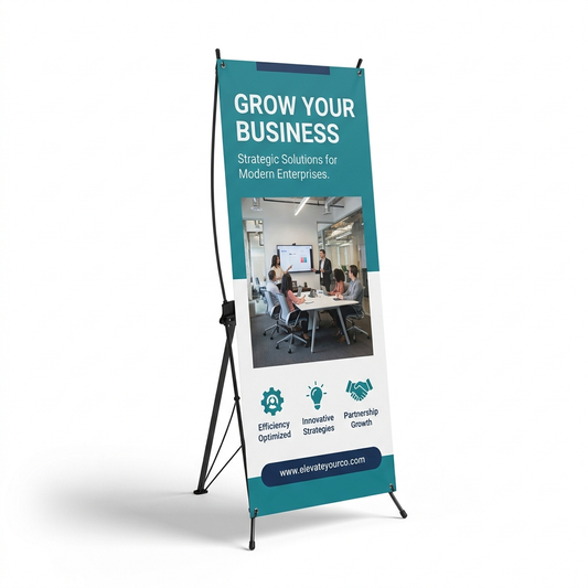 Custom X-stand banner display