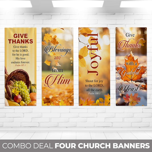 4 Fall Church Banners